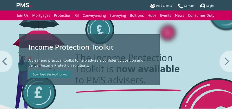 PMS Mortgage Club website homepage
