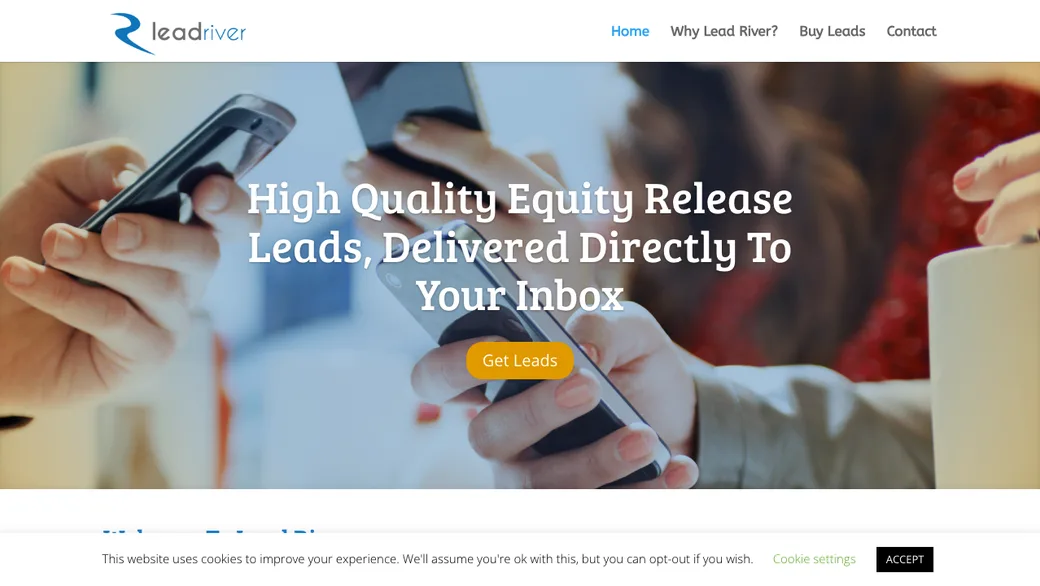 Lead River equity release leads website