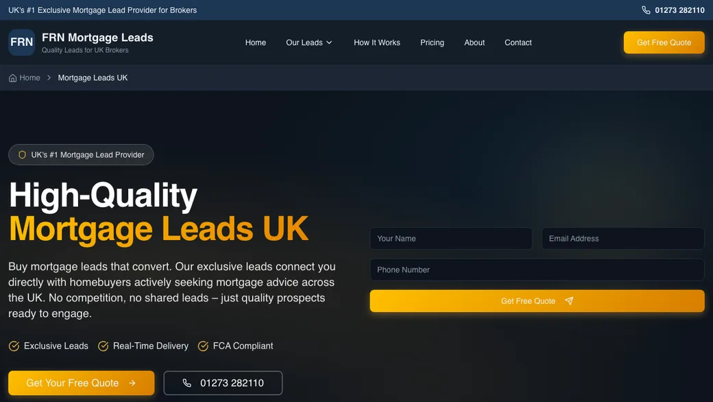 Firstrungnow mortgage leads website